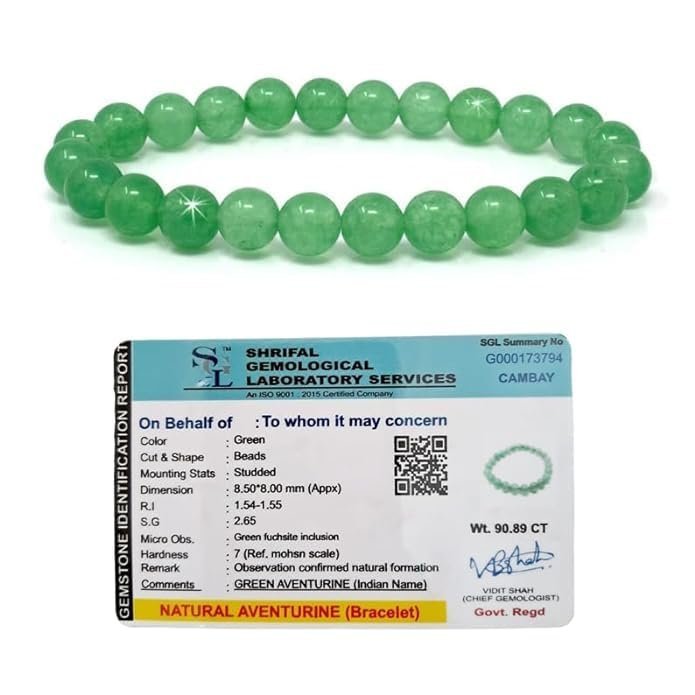 Divine Spirituals AAA Grade Natural Green Aventurine Bracelet 8mm Stretchable ‘Stone of Growth’ Unisex Bracelet For Abundance, Prosperity & Growth Chakra Healing Bracelets Abundance Stones