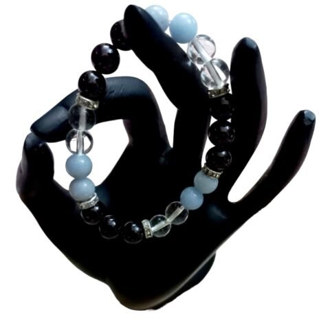 Divine Spirituals Zodiac Natural Crystal Aries Sun Sign Certified Unisex Bracelet Original Natural 8 mm Stone Beads with Palo Santo Smudge Chakra Healing Bracelets Abundance Stones