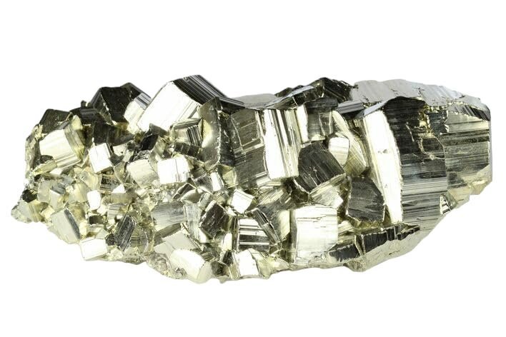 Divine Spirituals Peru Pyrite Stone Original Cluster – High Energy Natural Iron Pyrite Stone Gold Rock (333 Carat) Used for Increased Willpower and Manifestation with Palo Santo Smudge Stick and Divine Pine Wood Box Cubical Pyrite Clusters Abundance Stones