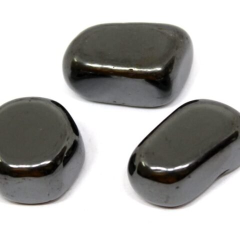 Divine Spirituals Hematite Natural Healing Crystal Tumble Stone (Value Pack of 2 AAA Grade Natural Tumbles) Chakra Tumbled Stones Abundance Stones