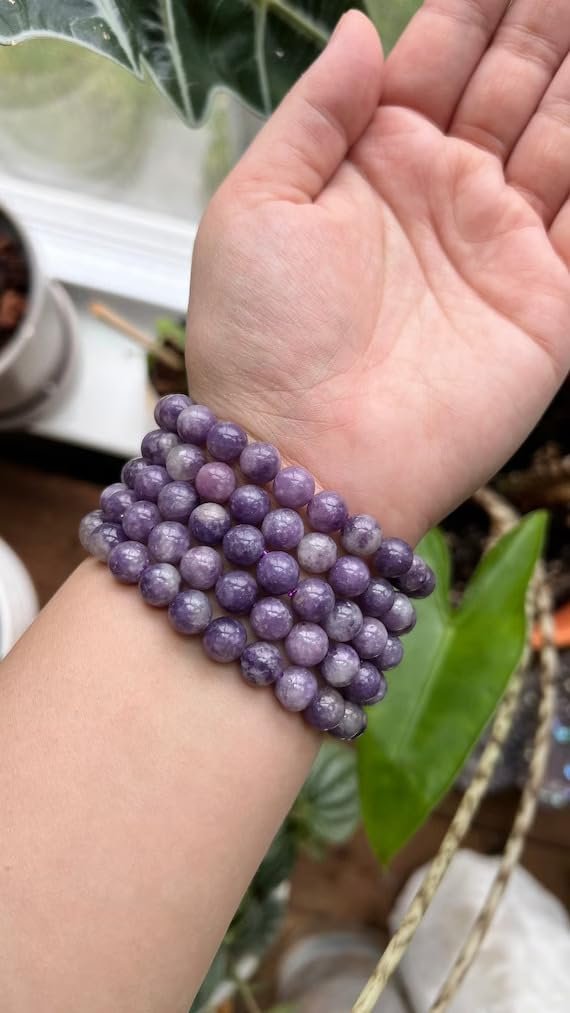 Divine Spirituals Lepidolite Natural Bracelet Natural Pure Certified For Men and Women Adjustable 8mm Lab Certified Gemstone For Men and Women Bracelet for Healing Meditation Success and Abundance Chakra Healing Bracelets Abundance Stones 5 Divine Spirituals Lepidolite Natural Bracelet Natural Pure Certified For Men and Women Adjustable 8mm Lab Certified Gemstone For Men and Women Bracelet for Healing Meditation Success and Abundance Chakra Healing Bracelets Abundance Stones 5
