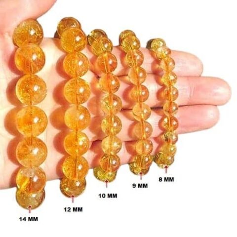 Divine Spirituals Natural Citrine Pure Certified Unisex 4 mm Band Bracelet Super AAA Quality for Healing Meditation Success and Abundance Chakra Healing Bracelets Abundance Stones