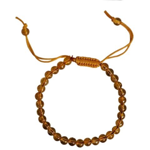 Divine Spirituals Natural Citrine Pure Certified Unisex 4 mm Thread Bracelet Super AAA Quality for Healing Meditation Success and Abundance Chakra Healing Bracelets Abundance Stones