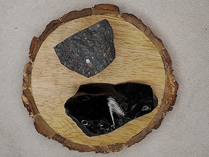 Divine Spirituals Black Obsidian and Hematite AAA Grade Raw Natural Crystal Combo with Wooden Natural Bark Coaster for Healing, Meditation and Manifestation Natural Healing Crystals Abundance Stones 3 Divine Spirituals Black Obsidian and Hematite AAA Grade Raw Natural Crystal Combo with Wooden Natural Bark Coaster for Healing, Meditation and Manifestation Natural Healing Crystals Abundance Stones 3