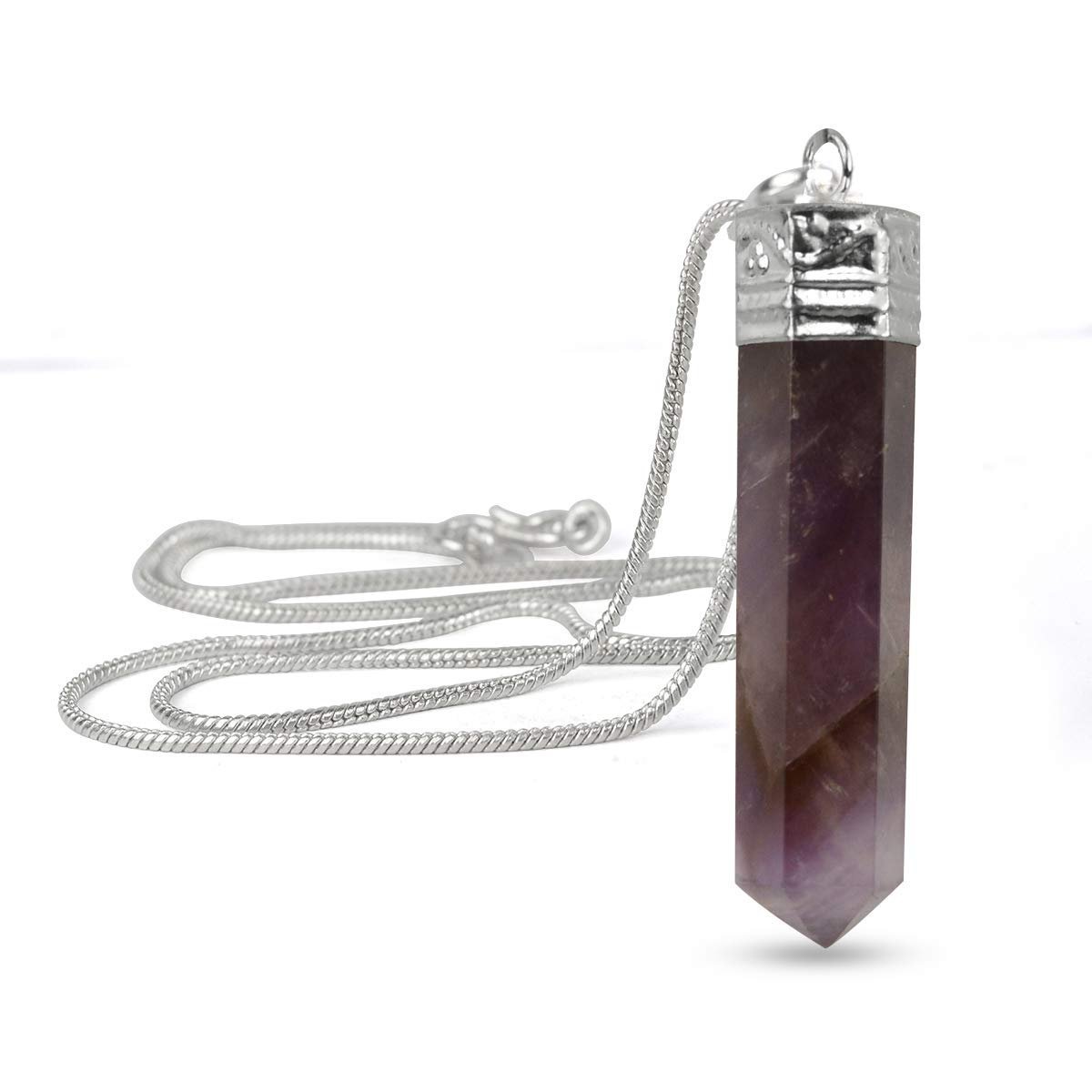 Divine Spirituals Natural Healing Stone Pendant Pencil Shape Crystal Stone Certified Pendant/Locket with Chain – Healing Gemstone Size 30-35 mm Approx(Amethyst Pendant) Amethyst Abundance Stones 5 Divine Spirituals Natural Healing Stone Pendant Pencil Shape Crystal Stone Certified Pendant/Locket with Chain – Healing Gemstone Size 30-35 mm Approx(Amethyst Pendant) Amethyst Abundance Stones 5
