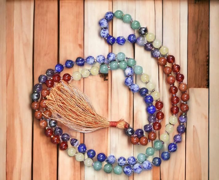 Divine Spirituals Natural 7 Chakra Crystal Certified 108 Plus 1 Beads Mala Collection for Men and Women Natural Pure 8 mm Beads – for Yoga Reiki Meditation Feng Shui Crystal Mala 7 Chakra Japa Mala 7 Divine Spirituals Natural 7 Chakra Crystal Certified 108 Plus 1 Beads Mala Collection for Men and Women Natural Pure 8 mm Beads – for Yoga Reiki Meditation Feng Shui Crystal Mala 7 Chakra Japa Mala 7