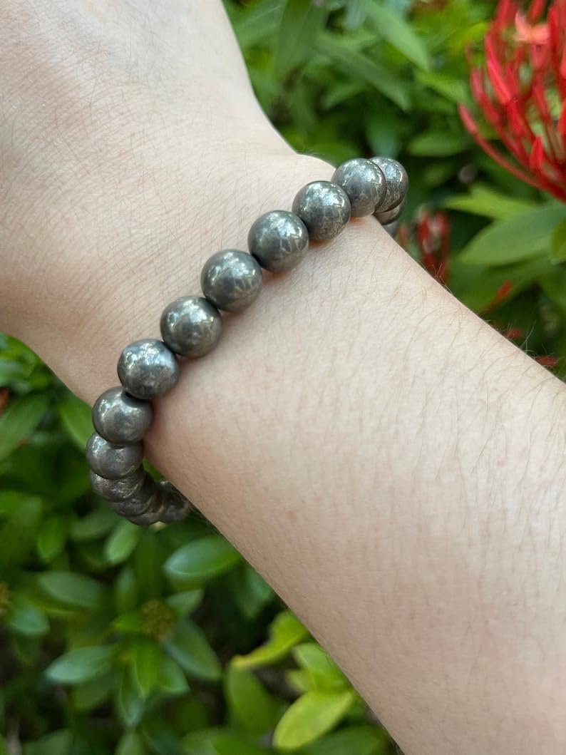 Divine Spirituals Pyrite Certified Bracelet to balance Chakras Natural Crystal Certified healing bracelet. Stretchable – 8MM beads Bracelets for men & women. Chakra Healing Bracelets Abundance Stones 11 Divine Spirituals Pyrite Certified Bracelet to balance Chakras Natural Crystal Certified healing bracelet. Stretchable – 8MM beads Bracelets for men & women. Chakra Healing Bracelets Abundance Stones 11