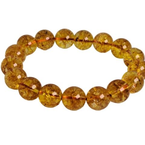 AAA Grade Citrine Bracelet – 12mm Healing Crystals, Signature Products Healing Crystals, Round, Citrine, Natural Gemstone, Citrine Bracelet
