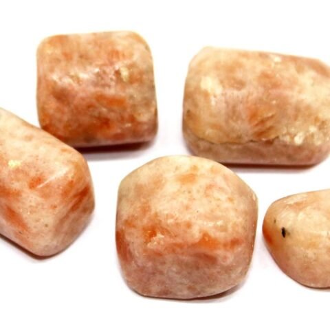 Divine Spirituals Sunstone Natural Healing Crystal Tumble Stone (Value Pack of 2 AAA Grade Natural Tumbles) Chakra Tumbled Stones Abundance Stones
