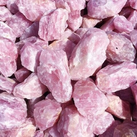 Divine Spirituals Big Brazilian Certified Rose Quartz Raw Natural and Pure Stone Big Rock Lab Certified for Unconditional Love and Joy – Heart Chakra Balancing Healing Meditation Rock Natural Healing Crystals Abundance Stones 2