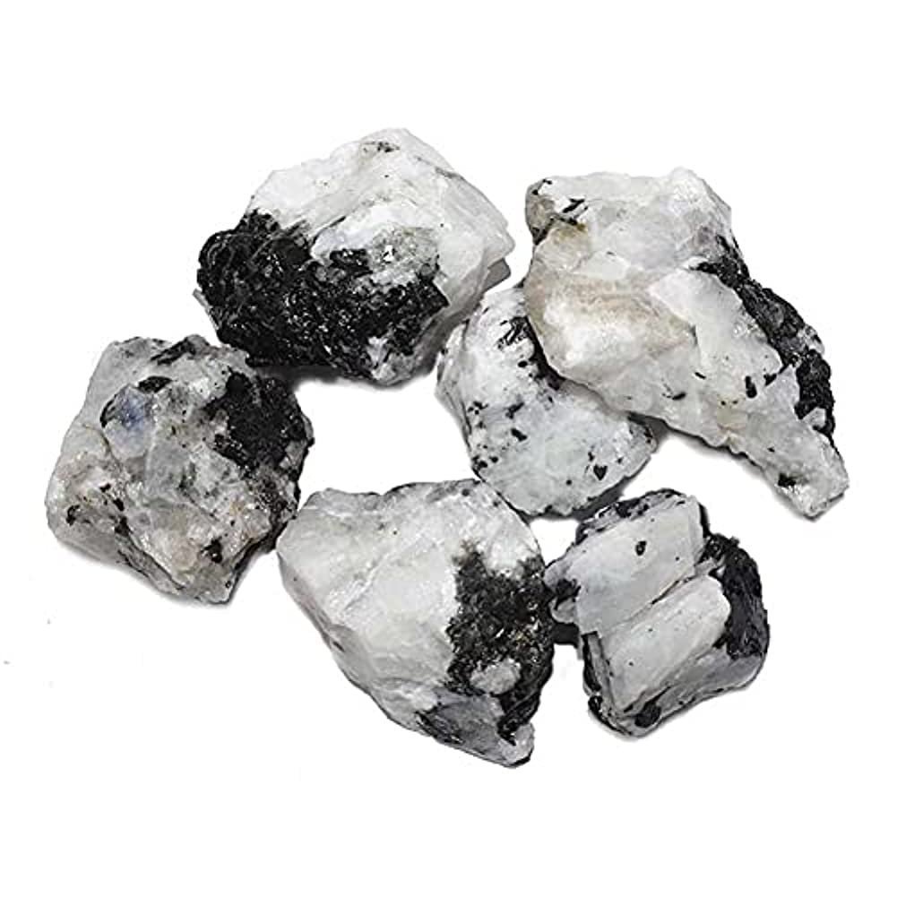 Divine Spirituals Natural Rough – Rainbow Moonstone 100gm AAA Grade Unpolished Raw Stone for Gemstone Reiki Healing Crystal Stones Natural Healing Crystals Abundance Stones