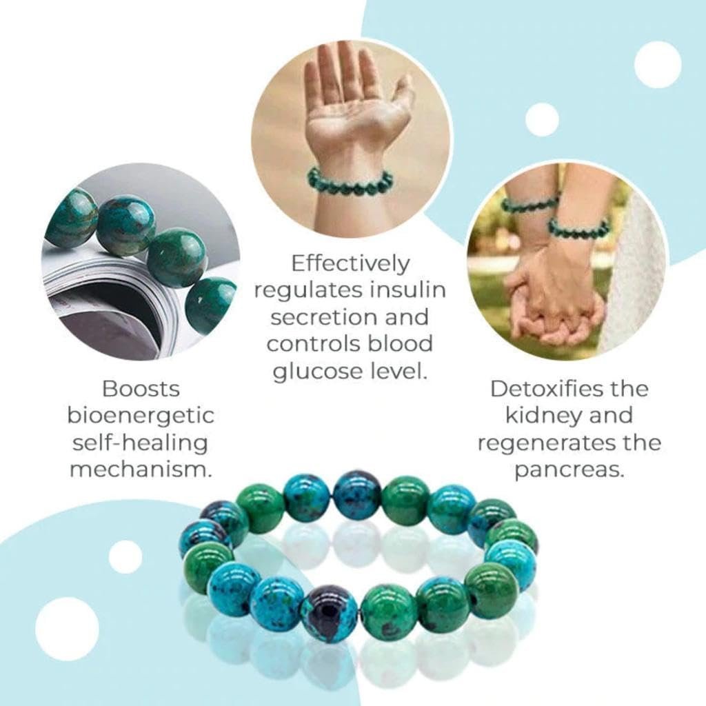 Divine Spirituals Chrysocolla Natural Crystal Bracelet Lab Certified 8 mm AAA Grade Stretchable Bracelet for Healing Meditation and Manifestation Chakra Healing Bracelets Abundance Stones 2