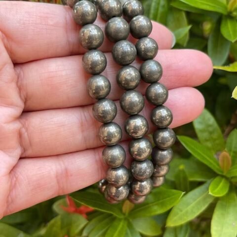 Divine Spirituals Pyrite Natural Bracelet Natural Pure Certified For Men and Women Adjustable 8mm Lab Certified Gemstone For Men and Women Bracelet for Healing Meditation Success and Abundance Chakra Healing Bracelets Abundance Stones 2