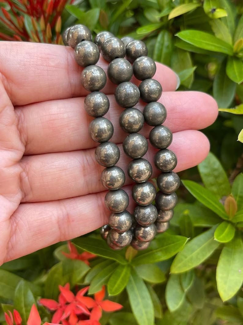 Divine Spirituals Pyrite Certified Bracelet to balance Chakras Natural Crystal Certified healing bracelet. Stretchable – 8MM beads Bracelets for men & women. Chakra Healing Bracelets Abundance Stones 4 Divine Spirituals Pyrite Certified Bracelet to balance Chakras Natural Crystal Certified healing bracelet. Stretchable – 8MM beads Bracelets for men & women. Chakra Healing Bracelets Abundance Stones 4