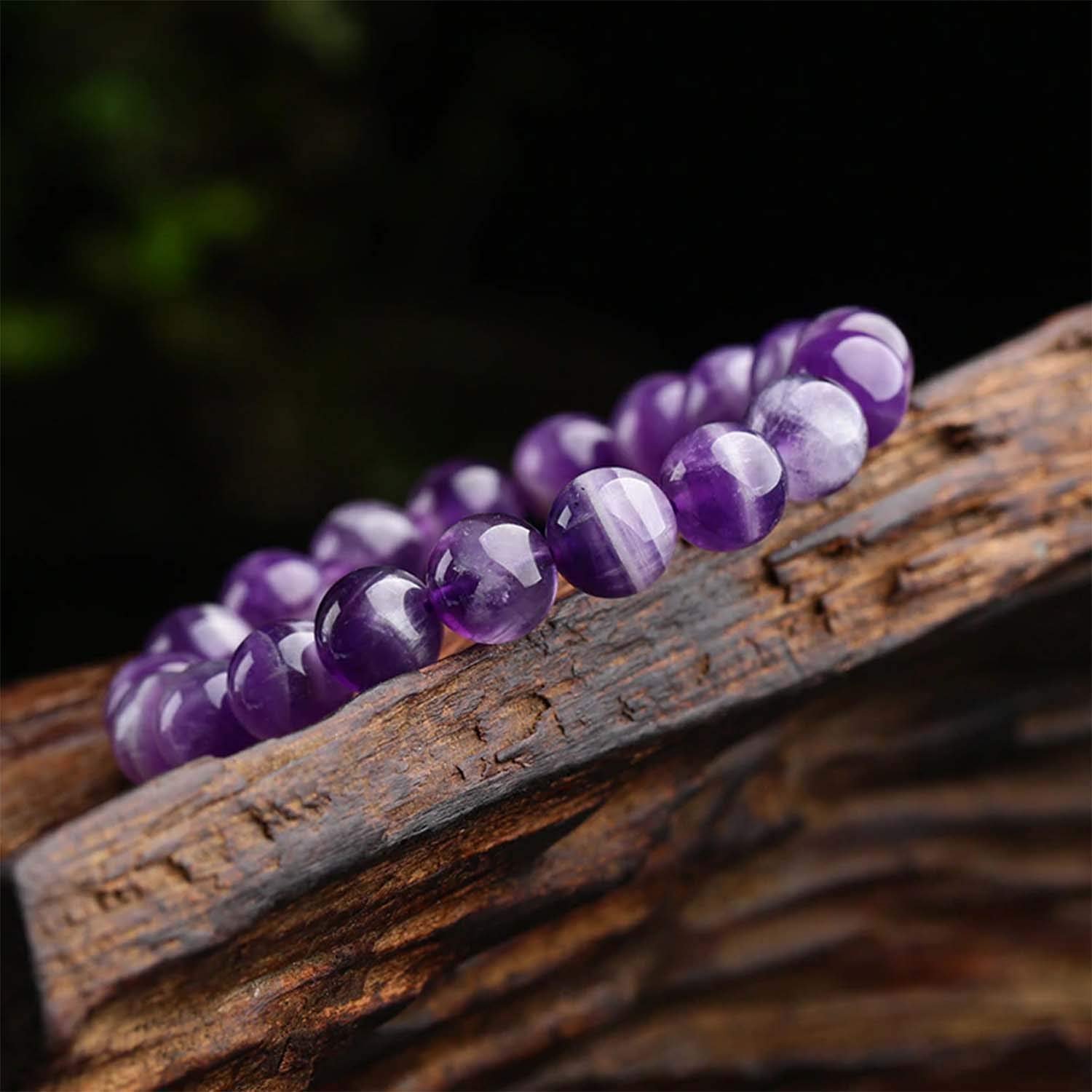 Divine Spirituals Natural Pure Certified 8mm Unisex Bracelets Super AAA Quality for Healing Meditation Success and Abundance Amethyst Bracelet Chakra Healing Bracelets Abundance Stones 2