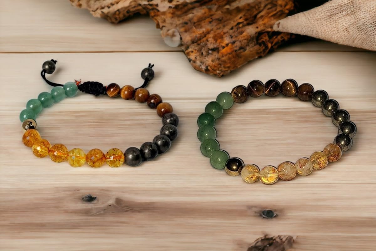 Divine Spirituals Couple Bracelet – Money Magnet Couple Bracelet Combo for Him and Her – Manifest Prosperity and Wealth Chakra Healing Bracelets Abundance Stones 7 Divine Spirituals Couple Bracelet – Money Magnet Couple Bracelet Combo for Him and Her – Manifest Prosperity and Wealth Chakra Healing Bracelets Abundance Stones 7