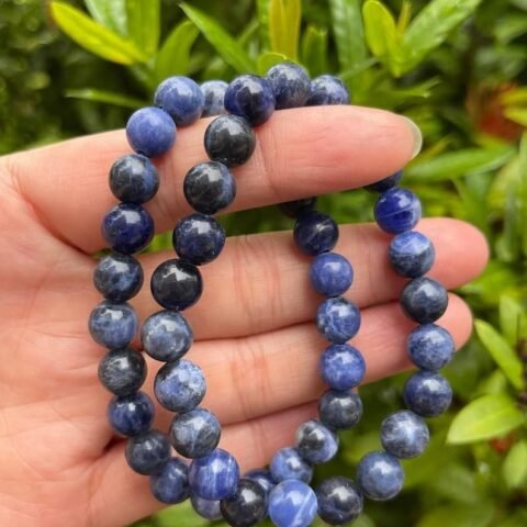 Divine Spirituals Sodalite Natural Crystal Bracelet Lab Certified 8 mm AAA Grade Stretchable Bracelet for Healing Meditation and Manifestation Chakra Healing Bracelets Abundance Stones 2