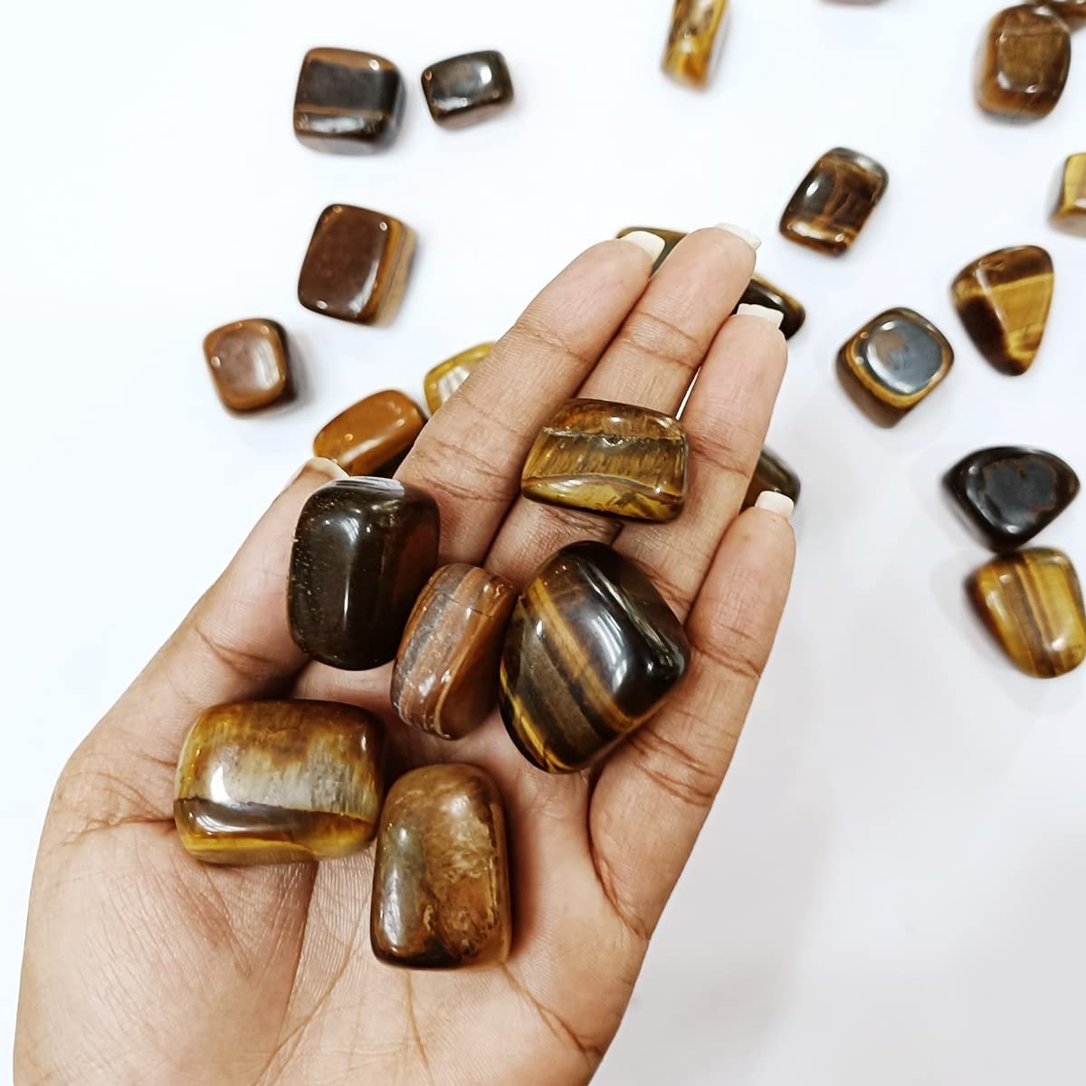 Divine Spirituals Natural Tiger Eye Tumbled Stone Crystal Tumble Stone Crystals Gemstones Tumbled Pebble Stones for Reiki Healing – Value Pack of 2 Chakra Tumbled Stones Abundance Stones 5 Divine Spirituals Natural Tiger Eye Tumbled Stone Crystal Tumble Stone Crystals Gemstones Tumbled Pebble Stones for Reiki Healing – Value Pack of 2 Chakra Tumbled Stones Abundance Stones 5
