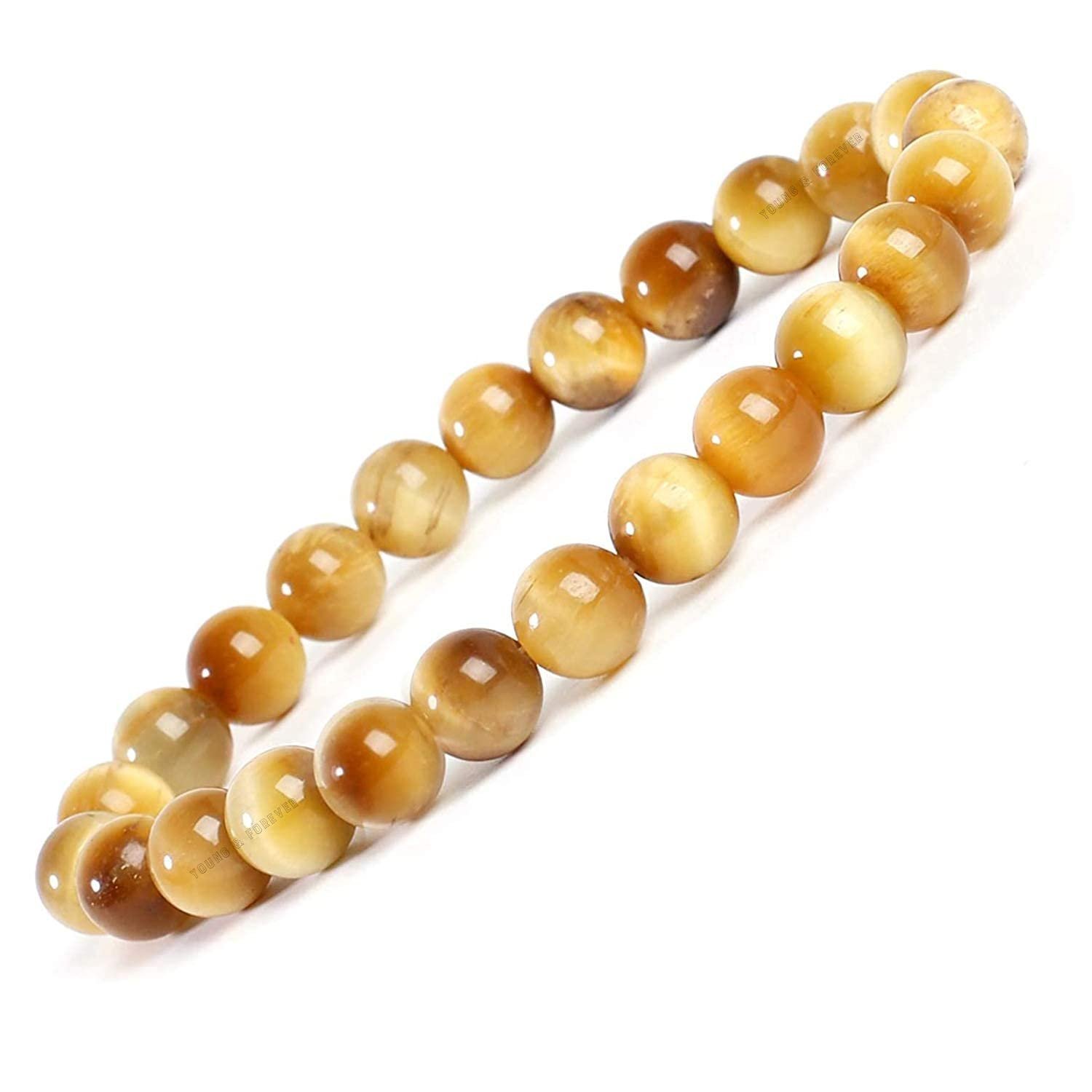 Divine Spirituals Yellow Cat’s Eys Natural Bracelet Pure Certified For Men and Women Adjustable 8mm Lab Certified Gemstone For Men and Women Bracelet for Healing Meditation Success and Abundance Chakra Healing Bracelets Abundance Stones