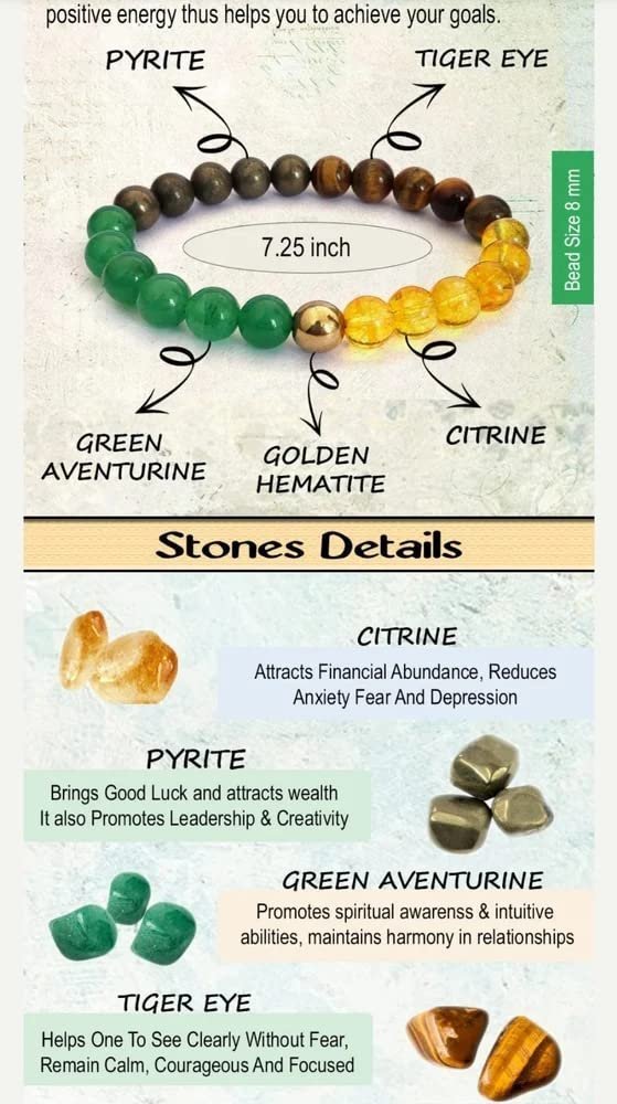 Divine Spirituals Certified Crystal 8Mm Beads Unisex Money Magnet Bracelet For Prosperity And Abundance Chakra Healing Bracelets Abundance Stones 7 Divine Spirituals Certified Crystal 8Mm Beads Unisex Money Magnet Bracelet For Prosperity And Abundance Chakra Healing Bracelets Abundance Stones 7