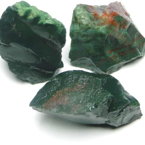 Divine Spirituals Natural Healing crystal Blood Stone Raw Rough Stones. Weight : 200 Grams | Pack of 4 to 8 Beautiful Natural Healing crystal Raw Stones | Hand Picked and Cleaned Natural Healing Crystals Abundance Stones