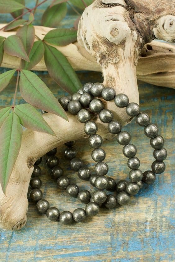 Divine Spirituals Pyrite Certified Bracelet to balance Chakras Natural Crystal Certified healing bracelet. Stretchable – 8MM beads Bracelets for men & women. Chakra Healing Bracelets Abundance Stones 8 Divine Spirituals Pyrite Certified Bracelet to balance Chakras Natural Crystal Certified healing bracelet. Stretchable – 8MM beads Bracelets for men & women. Chakra Healing Bracelets Abundance Stones 8