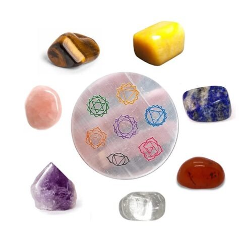 Divine Spirituals 7 Chakra Healing Stone Set With Chakra Selenite Charging Disc-Aaa Grade Meditation&Healing Kit Love, Relationships & Harmony 7 Chakra Crystal Item Divine Spirituals 7 Chakra Healing Stone Set With Chakra Selenite Charging Disc-Aaa Grade Meditation&Healing Kit Love, Relationships & Harmony 7 Chakra Crystal Item