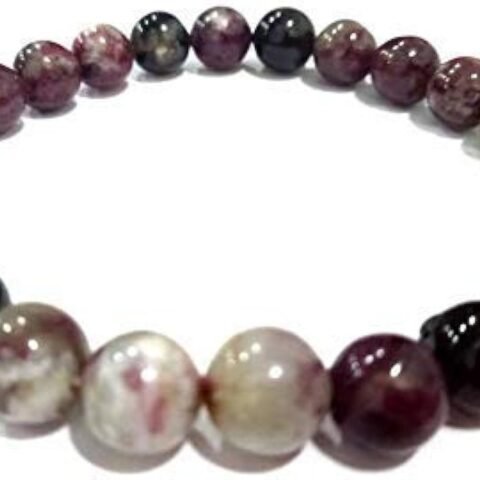 Divine Spirituals Watermelon Tourmaline Natural Pure Certified 8mm Unisex Bracelets Super AAA Quality for Healing Meditation Success and Abundance (WaterMelon Tourmaline) Chakra Healing Bracelets Abundance Stones