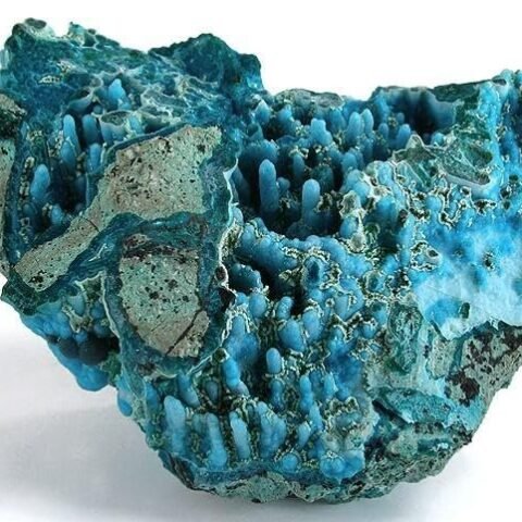 Divine Spirituals Unique Raw Vibrant Natural Chrysocolla Lab Certified Crystal Specimen from Congo, Africa – The Stone of Empowerment and Foster Empathy and Understanding in Relationships Natural Healing Crystals Abundance Stones