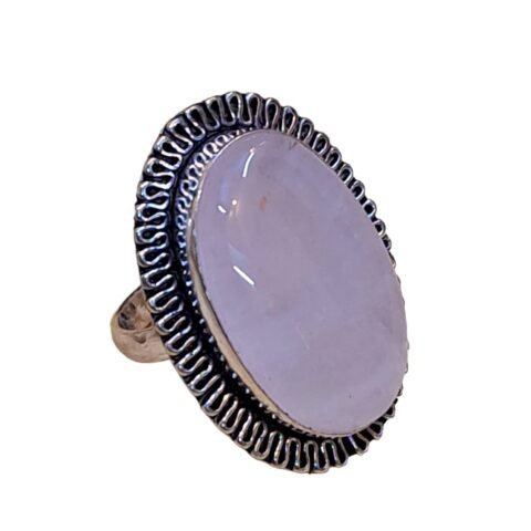 Divine Spirituals Certified Rose Quartz Crystal Ring for Abundance, Prosperity, Self Love, Wealth and Protection Crystal Gemstone Rings Abundance Stones