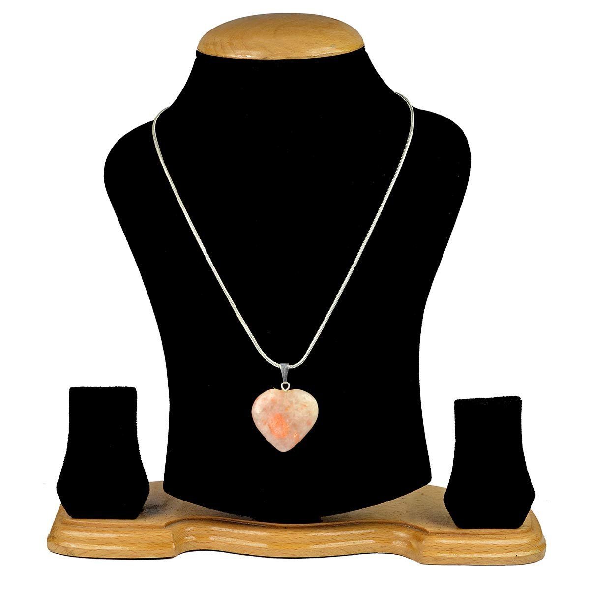 Divine Spirituals Natural Healing Stone Pendant Heart Shape Crystal Stone Pendant / Locket with Metal Chain for Healing and Meditation Size 25-30 mm Approx. (Sunstone) Crystal Jewelry Abundance Stones 7 Divine Spirituals Natural Healing Stone Pendant Heart Shape Crystal Stone Pendant / Locket with Metal Chain for Healing and Meditation Size 25-30 mm Approx. (Sunstone) Crystal Jewelry Abundance Stones 7