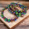 Divine Spirituals Titanium Aura Quartz Natural Crystal Bracelet Lab Certified 8 mm AAA Grade Stretchable Bracelet for Healing Meditation Chakra Healing Bracelets Abundance Stones 4