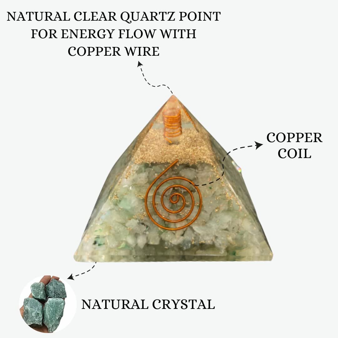 Divine Spirituals Natural Green Aventurine Orgone Pyramid Vastu for Home Study Table Office Desk Reiki Feng Shui Reiki Symbol Crystal Showpieces for Home Decor Education Gifts Sculptures Abundance Stones 7 Divine Spirituals Natural Green Aventurine Orgone Pyramid Vastu for Home Study Table Office Desk Reiki Feng Shui Reiki Symbol Crystal Showpieces for Home Decor Education Gifts Sculptures Abundance Stones 7