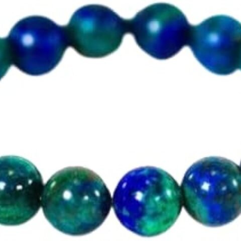 Divine Spirituals Azurite Natural Bracelet Pure Certified 8mm Unisex Bracelets Super AAA Quality for Healing Meditation Success and Abundance Chakra Healing Bracelets Abundance Stones