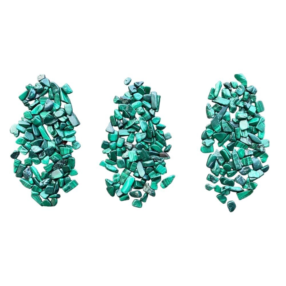 Divine Spirituals Natural Raw Malachite Pure/Rough Stone Crystal Pure Chips for Vastu, Crystal Healing, Spirituality, Business Success, Money Abundance & Prosperity (50 Grams) (Pure Malachite Chips) Natural Healing Crystals Abundance Stones