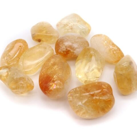 Divine Spirituals Natural Citrine Tumbled AAA+ Stone Pebbles | Tumbles for Reiki Healing Crystal Aura Chakra Vastu Fengshui Prosperity and Abundance (50 Grams) Chakra Tumbled Stones Abundance Stones