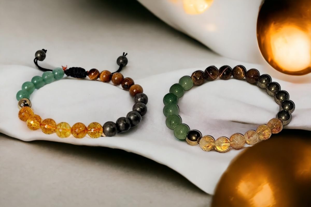Divine Spirituals Couple Bracelet – Money Magnet Couple Bracelet Combo for Him and Her – Manifest Prosperity and Wealth Chakra Healing Bracelets Abundance Stones 6 Divine Spirituals Couple Bracelet – Money Magnet Couple Bracelet Combo for Him and Her – Manifest Prosperity and Wealth Chakra Healing Bracelets Abundance Stones 6