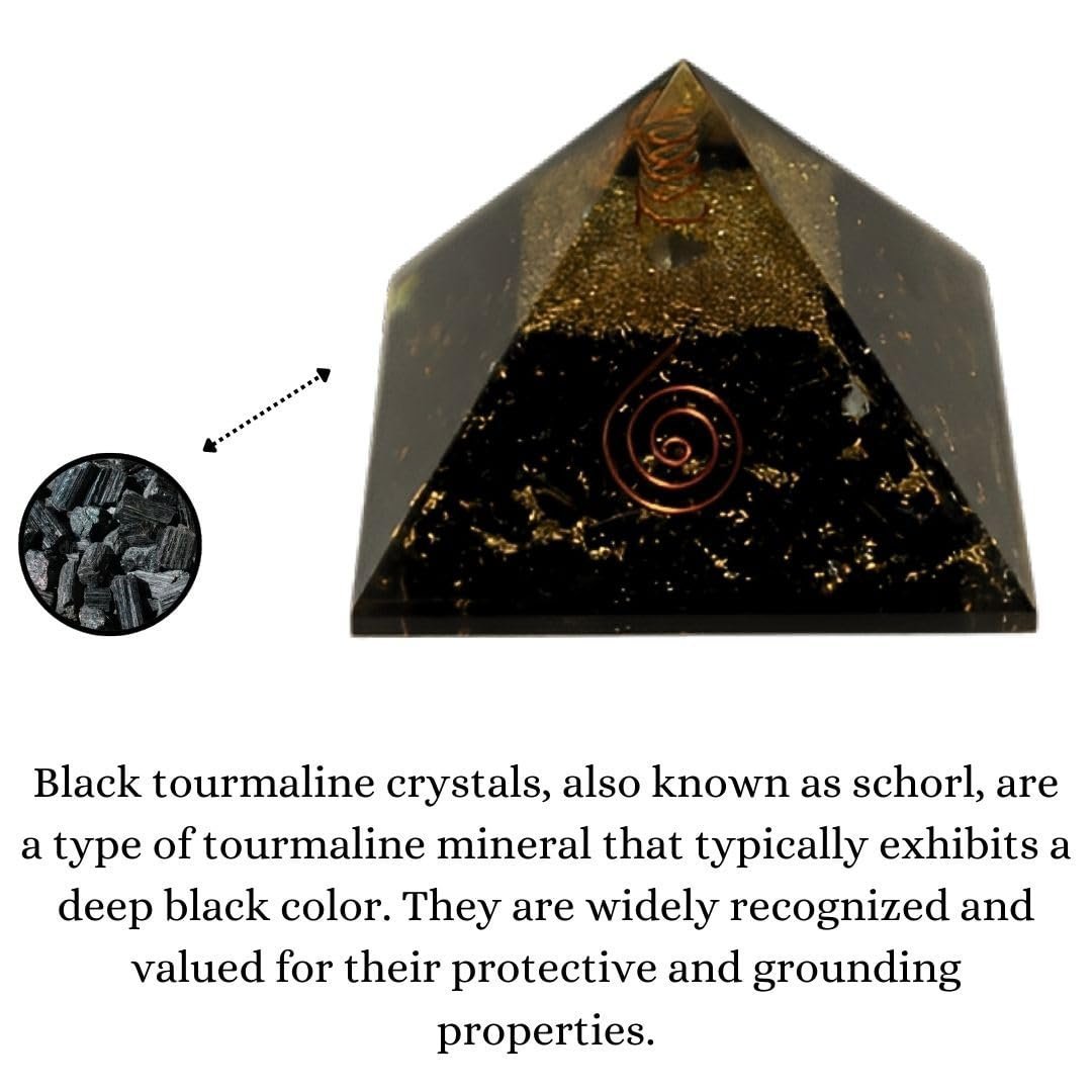 Divine Spirituals Natural Black Tourmaline Orgone Pyramid Vastu for Home Study Table Office Desk Reiki Feng Shui Reiki Symbol Crystal Showpieces for Home Decor Education Gifts Sculptures Abundance Stones 9 Divine Spirituals Natural Black Tourmaline Orgone Pyramid Vastu for Home Study Table Office Desk Reiki Feng Shui Reiki Symbol Crystal Showpieces for Home Decor Education Gifts Sculptures Abundance Stones 9