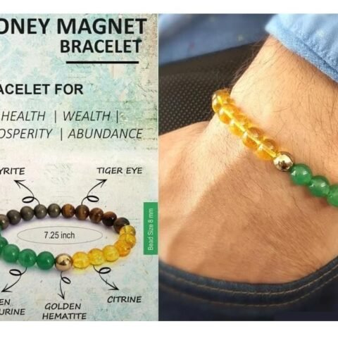 Divine Spirituals Certified Crystal 8mm Beads Unisex Money Magnet Bracelet for Prosperity and Abundance Chakra Healing Bracelets Abundance Stones 2