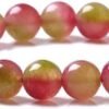 Divine Spirituals Watermelon Tourmaline Natural Crystal Bracelet Lab Certified 8 mm Semi Precious Gemstone Unisex Stretchable Band Bracelet for Healing Meditation and Manifestation Chakra Healing Bracelets Abundance Stones 4