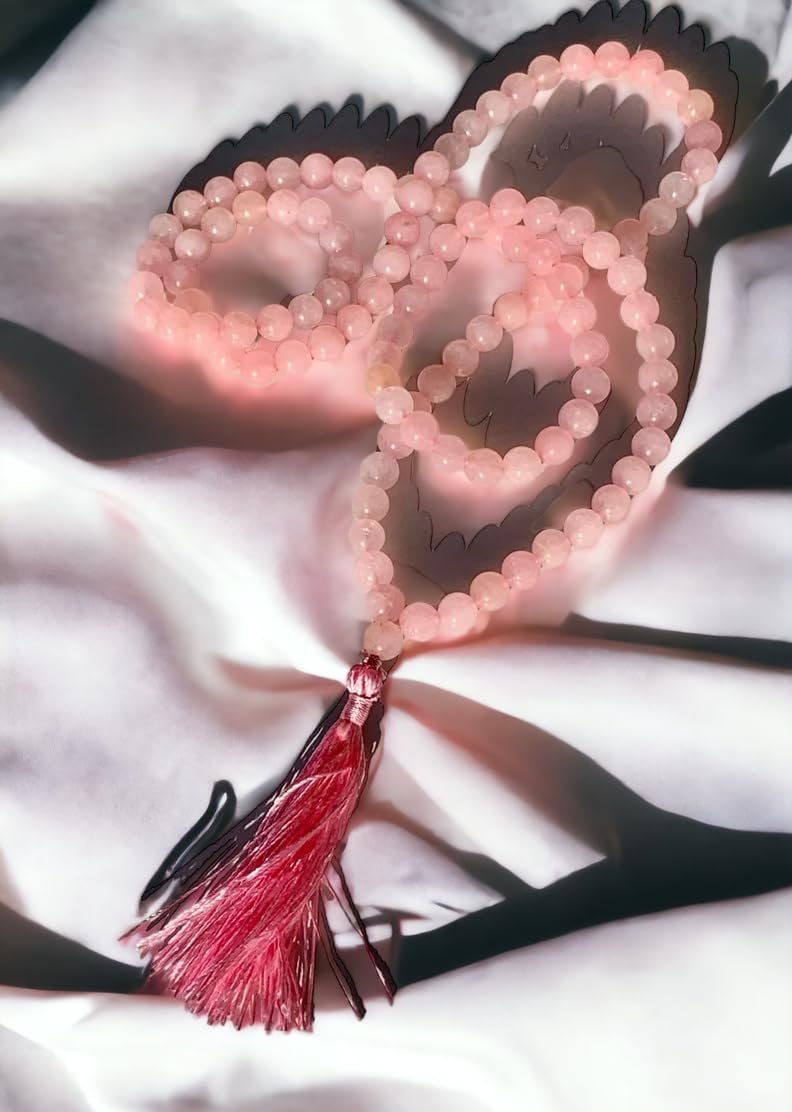 Divine Spirituals Certified Jaap Mala Collection for Men and Women Natural Pure 8 mm Beads – for Yoga Reiki Meditation Feng Shui Natural Rose Quartz Mala Crystal Mala Abundance Stones 4 Divine Spirituals Certified Jaap Mala Collection for Men and Women Natural Pure 8 mm Beads – for Yoga Reiki Meditation Feng Shui Natural Rose Quartz Mala Crystal Mala Abundance Stones 4