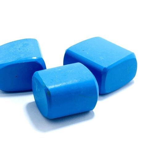 Divine Spirituals Turquoise Natural Healing Crystal Tumble Stone (Value Pack of 2 AAA Grade Natural Tumbles) Chakra Tumbled Stones Abundance Stones