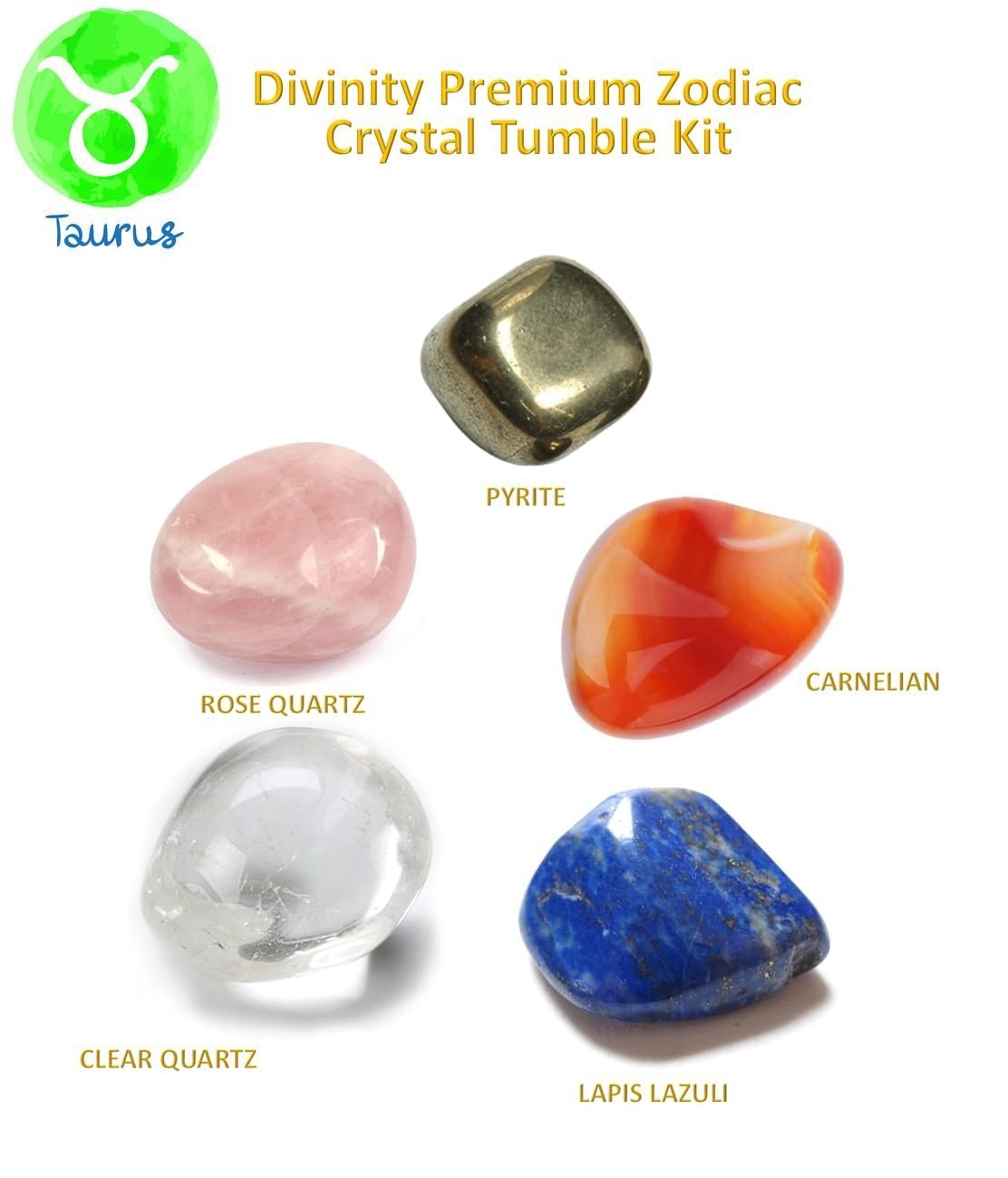 Divine Spirituals Zodiac Natural Crystal Tumble Set Taurus Sun Sign Premium Birthstone Gemstone Tumble Crystal Kit for Healing Meditation Financial Abundance and Good Luck Chakra Tumbled Stones Abundance Stones 4 Divine Spirituals Zodiac Natural Crystal Tumble Set Taurus Sun Sign Premium Birthstone Gemstone Tumble Crystal Kit for Healing Meditation Financial Abundance and Good Luck Chakra Tumbled Stones Abundance Stones 4