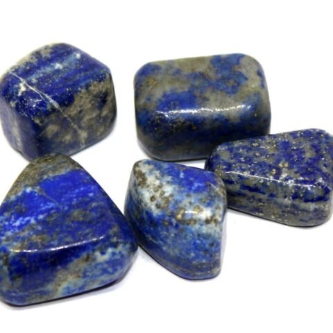 Divine Spirituals Lapis Lazuli Natural Healing Crystal Tumble Stone (Value Pack of 2 AAA Grade Natural Tumbles) Chakra Tumbled Stones Abundance Stones 2