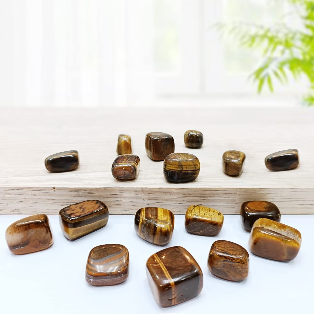 Divine Spirituals Natural Tiger Eye Tumbled Stone Crystal Tumble Stone Crystals Gemstones Tumbled Pebble Stones for Reiki Healing – Value Pack of 2 Chakra Tumbled Stones Abundance Stones 6 Divine Spirituals Natural Tiger Eye Tumbled Stone Crystal Tumble Stone Crystals Gemstones Tumbled Pebble Stones for Reiki Healing – Value Pack of 2 Chakra Tumbled Stones Abundance Stones 6