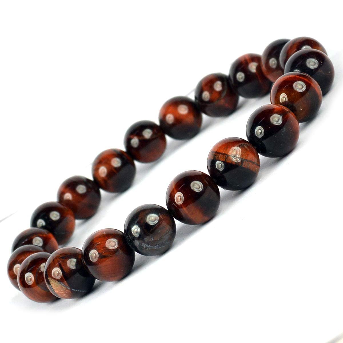 Divine Spirituals Balance Chakras with Natural Crystal Certified healing bracelets. Stretchable – 8MM beads Bracelets for men & women.(Red Tiger’s Eye Bracelet) Chakra Healing Bracelets Abundance Stones