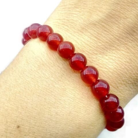 Divine Spirituals Ruby Onyx Natural Bracelet Pure Certified 8mm Unisex Bracelets Super AAA Quality for Healing Meditation Success and Abundance Chakra Healing Bracelets Abundance Stones 2