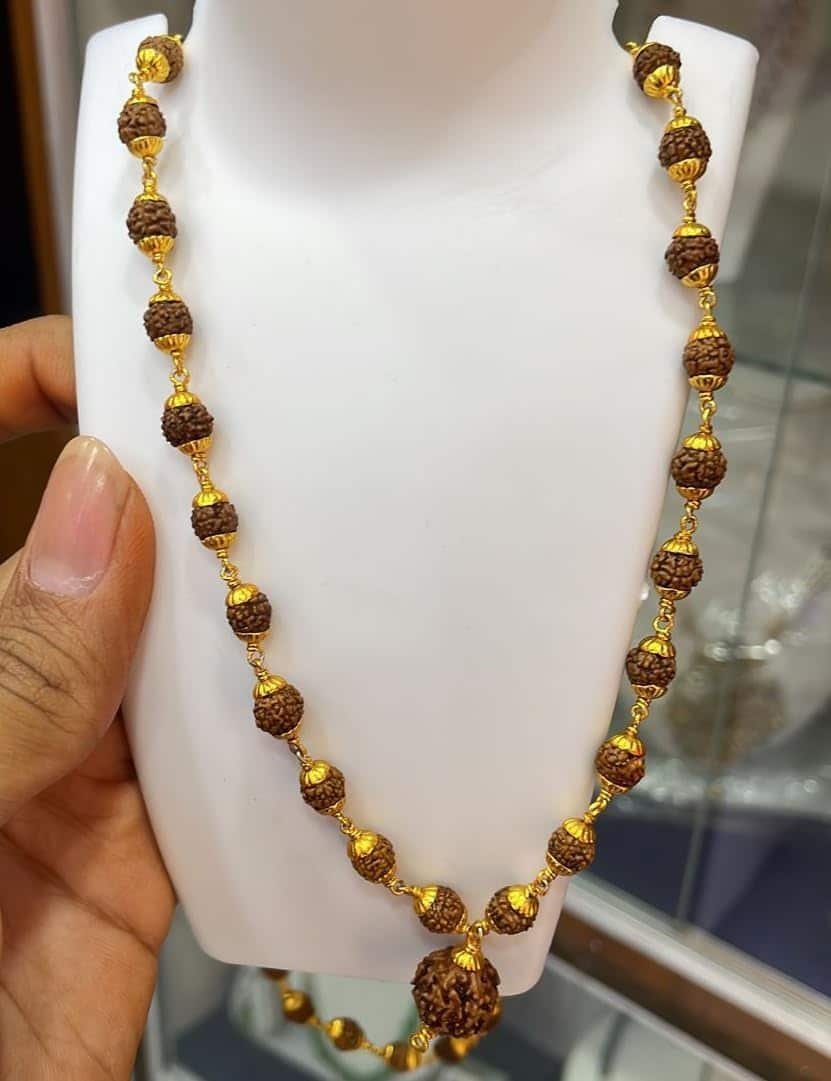 Divine Spirituals 5 Mukhi Nepali Certified original Rudraksha Mala Neckwear for Men and Women 54+1 Beads with Certificate 7 mm Brown with German Silver Golden Capings Crystal Mala Abundance Stones 4 Divine Spirituals 5 Mukhi Nepali Certified original Rudraksha Mala Neckwear for Men and Women 54+1 Beads with Certificate 7 mm Brown with German Silver Golden Capings Crystal Mala Abundance Stones 4