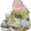 Divine Spirituals Lab Certified Aura Quartz Crystal Cluster / Geodes – Crystasl for Meditation and Healing – For Joy, Peace and Positive Energy (149.35 Grams) loosecutgem Abundance Stones