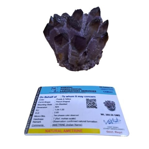 Divine Spirituals The Certified Natural Ametrine Pure Quartz Family Phantom Cluster Geodes – Rare Earth Natural Formations (Ametrine Family Cluster) Sacred Sanctuary Abundance Stones